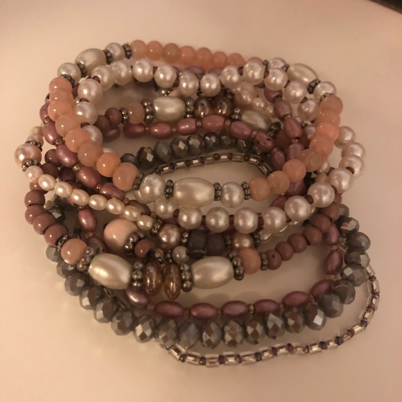 Stacking bracelets and vintage earrings - Picture 3 of 6